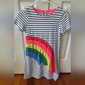Mini Boden Striped Rainbow dress, Size 11/12